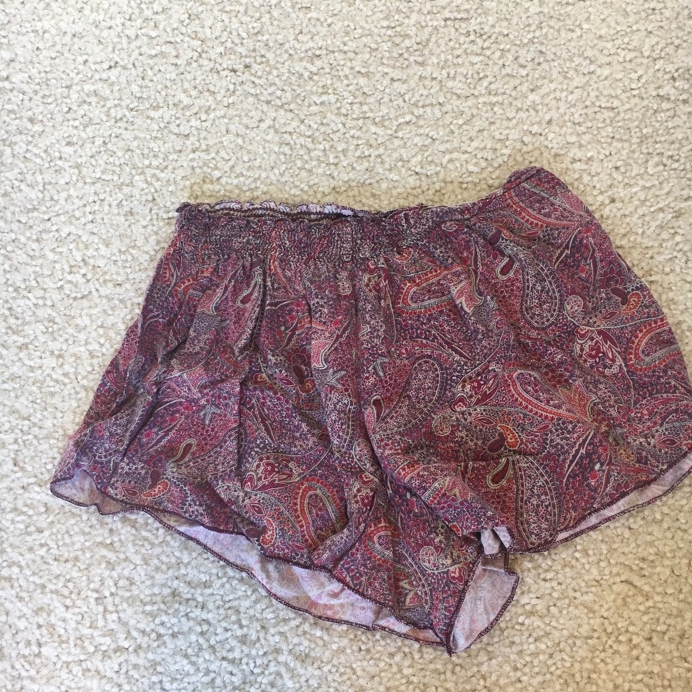 Brandy Melville purple paisley flowy shorts